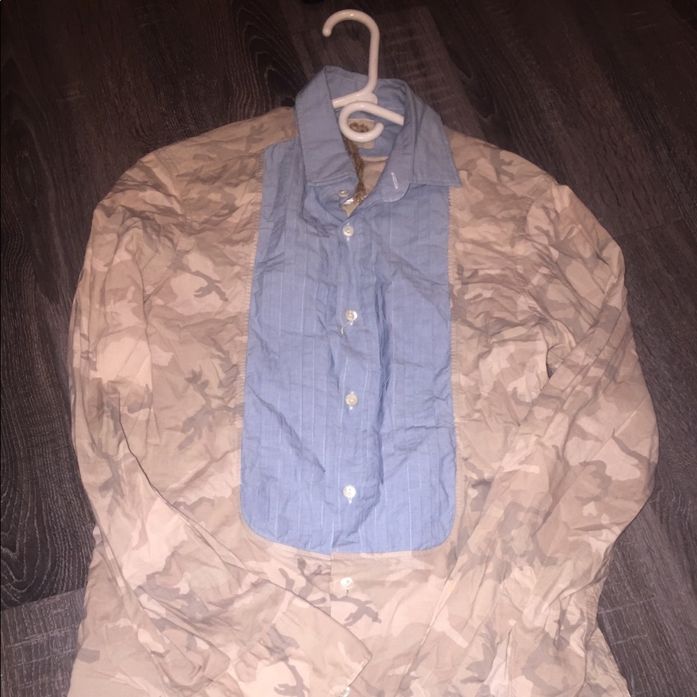 Camo tux button down